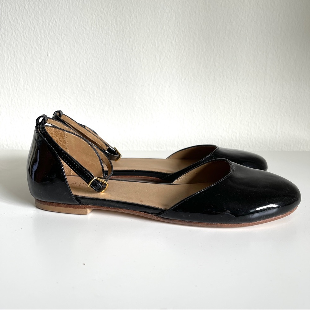 APC Patent Leather Strapped Flats 37